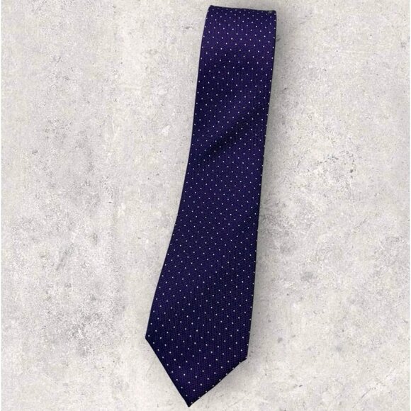 CHARLES TYRWHITT Silk Tie Purple Geometric W:2.6" EUC - Picture 1 of 6